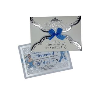 Invitación Sobre Curvo Lazo